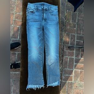 Mother Insider Crop Fray jeans